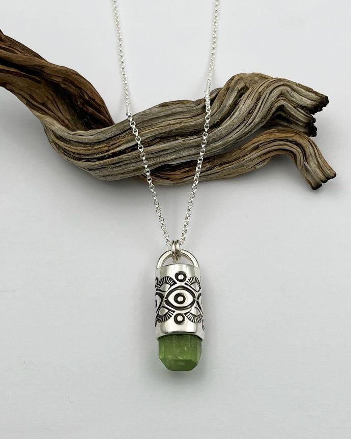 Peridot Eye Talisman Necklace