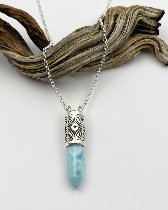 Larimar Sunny Vista Talisman Necklace