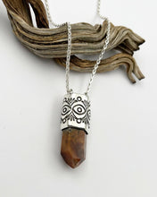 Red Amphibole Quartz Eye Talisman Necklace
