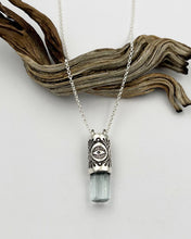 Aquamarine Desert Eye Talisman Necklace