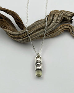 Yellow Apatite Eye Talisman Necklace