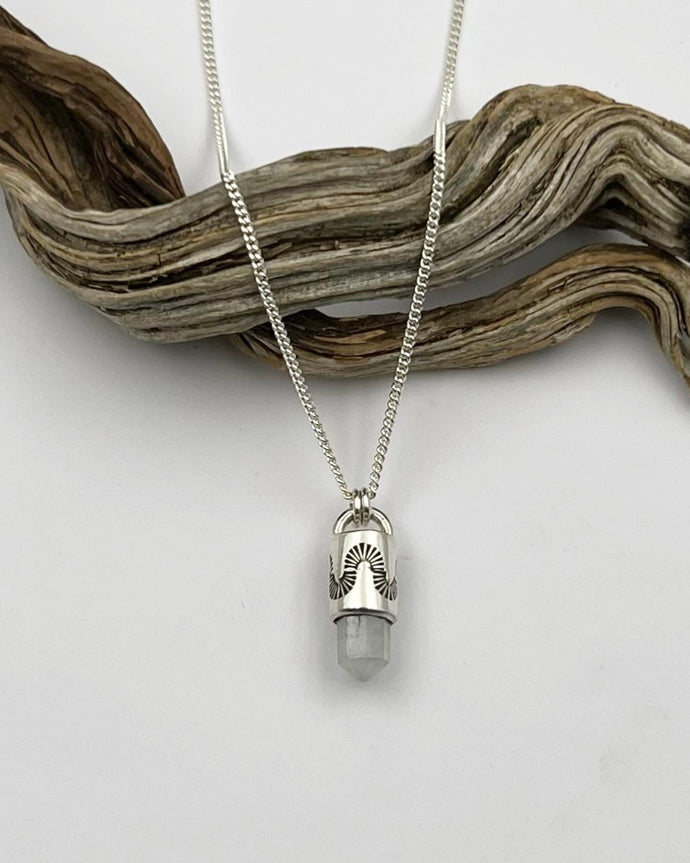 Rainbow Moonstone Snakey Mini Talisman Necklace
