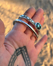 Sterling Silver Hex Wire Stacker Cuff S/M