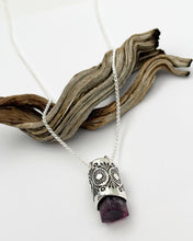 Pink Tourmaline Desert Flower Talisman Necklace