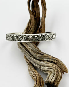 Sunny Vista Heavyweight Hand Stamped Stacker Cuff XS