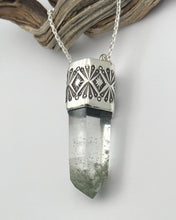 Chlorite Phantom Quartz Fan Talisman Necklace