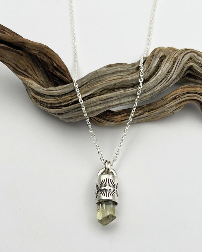 Yellow Apatite Ocotillo Talisman Necklace