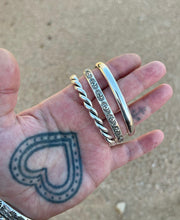 Small Eye Hand Stamped Stacker Cuff S/M