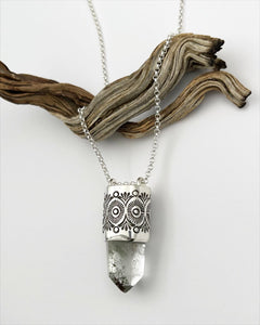 Chlorite Quartz Desert Flower Talisman Necklace