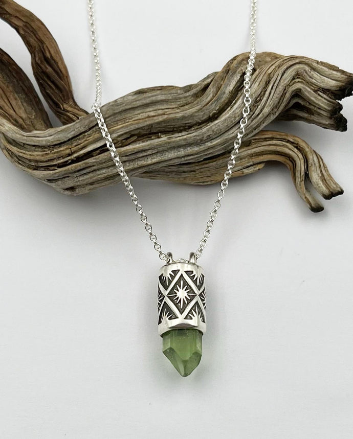 Peridot Agave Talisman Necklace
