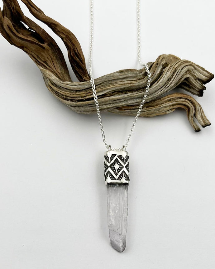 Lavender Kunzite Agave Talisman Necklace