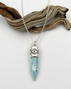 Larimar Eye Talisman Necklace
