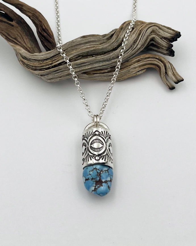 Golden Hills Turquoise Nugget Desert Eye Talisman Necklace