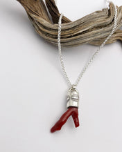 Mediterranean Coral Branch Eye Talisman Necklace