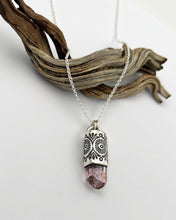 Pink Topaz Desert Flower Talisman Necklace