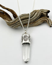 Singing Quartz Sun Eye Talisman Necklace
