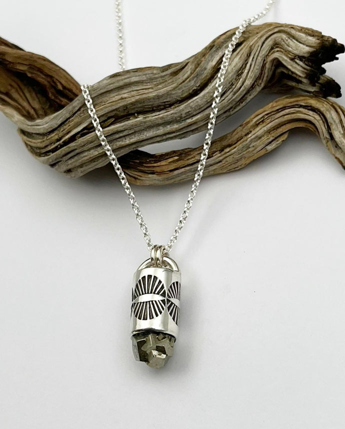 Pyrite Mystic Eye Talisman Necklace