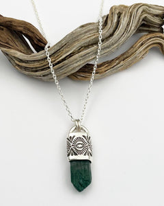 Malachite Pseudomorph Talisman Necklace