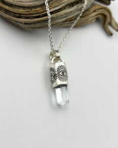 Aquamarine Eye Talisman Necklace