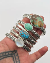 Carico Lake Turquoise High Noon Hand Stamped Stacker Cuff S/M