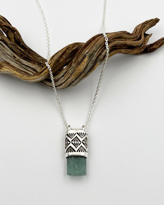 Zambian Aquamarine Arroyo Talisman Necklace