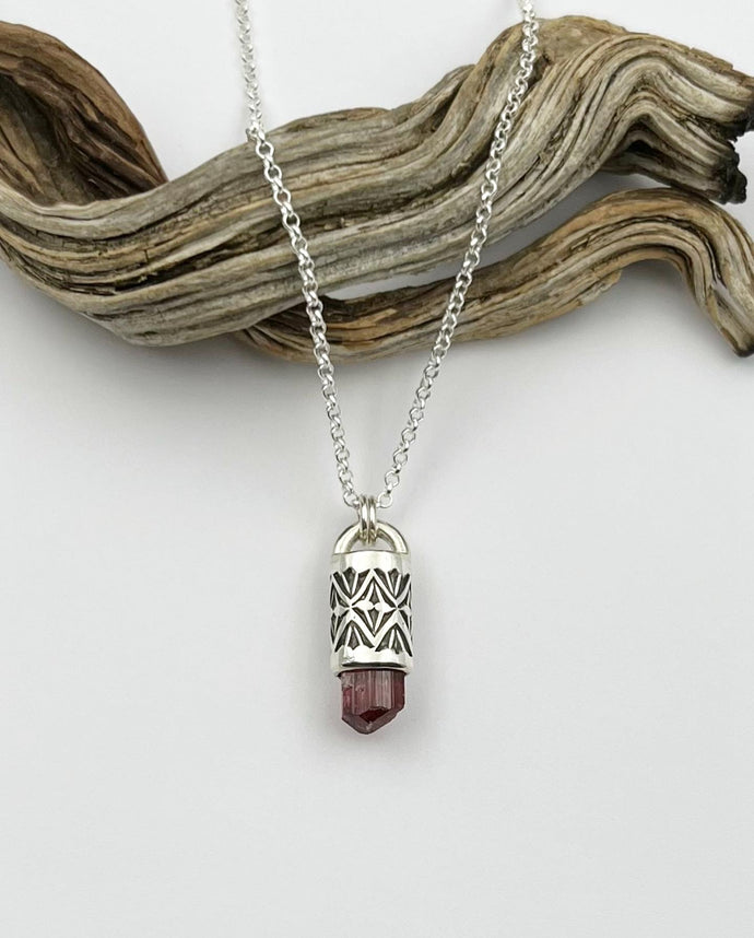 Rubellite Tourmaline Talisman Necklace