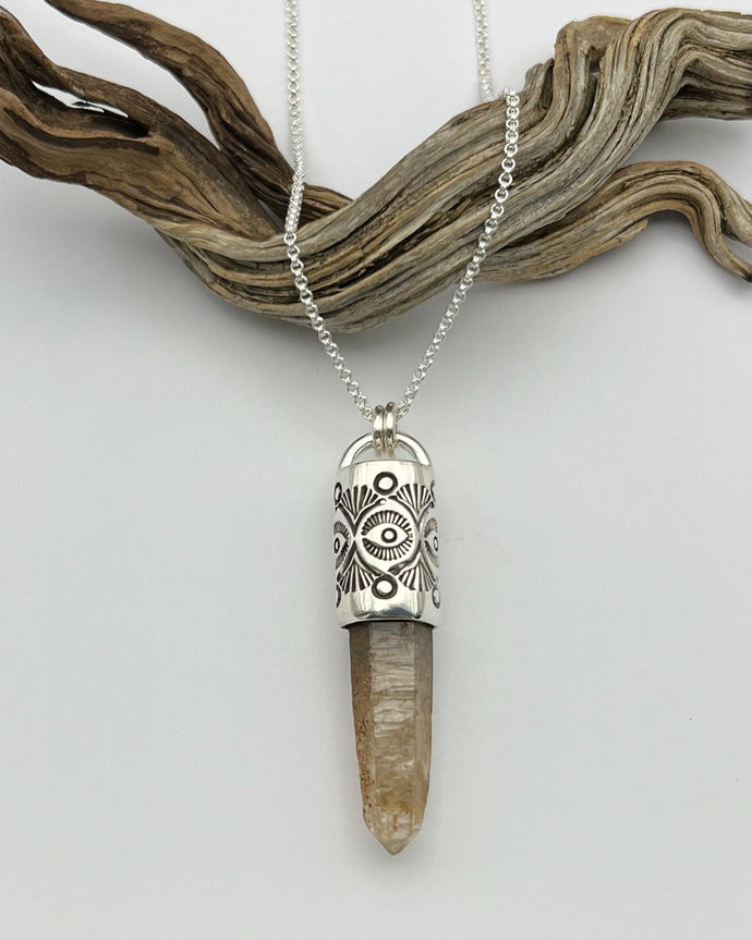 Namibia Quartz Desert Eye Talisman Necklace