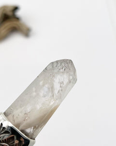 Amphibole Quartz (w/ black tourmaline) Talisman Necklace