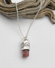 Pink Tourmaline Eye Talisman Necklace