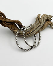 Sterling Silver Twisted Rope Hoop Earrings