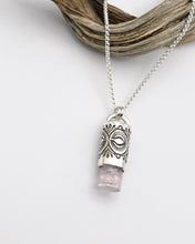 Cotton Candy Pink Tourmaline Desert Flower Talisman Necklace