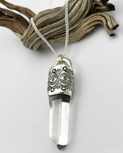 Singing Quartz Desert Eye Talisman Necklace