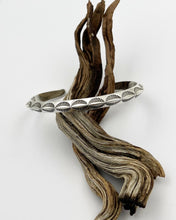 Triangle Wire Eye Hand Stamped Sterling Silver Cuff M/L