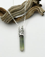 Green/Clear Tourmaline Talisman Necklace