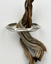 Triangle Wire Hand Stamped Sterling Silver Cuff S/M