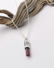 Dark Pink Tourmaline Eye Talisman Necklace