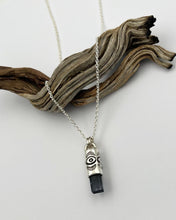Purple/Gray Tourmaline Eye Talisman Necklace