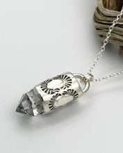 Herkimer Diamond Spiky Sun Talisman Necklace