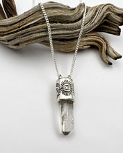 Starbrary Etched Quartz Portal Talisman Necklace
