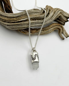 Rainbow Moonstone Snakey Mini Talisman Necklace