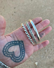 Small Eye Hand Stamped Stacker Cuff M/L
