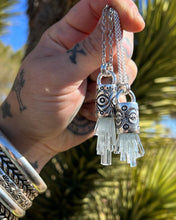 Aquamarine Cluster Eye Talisman Necklace