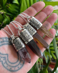 Namibia Quartz Desert Eye Talisman Necklace