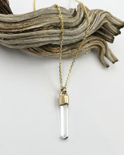 Colombian Quartz 14k Gold Talisman Necklace