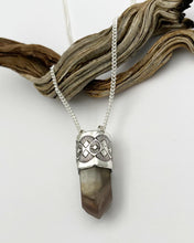 Raw Lithium Quartz Fan Talisman Necklace