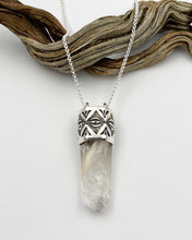 Amphibole Quartz (w/ black tourmaline) Talisman Necklace