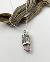 Pink Topaz Desert Flower Talisman Necklace
