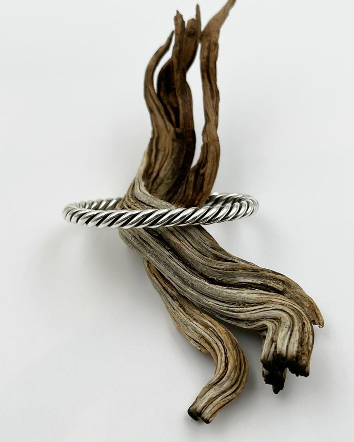 Chunky Cable Twist Stacker Cuff XS