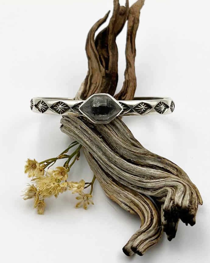 Tibetan Quartz Sagebrush Stacker Cuff XL