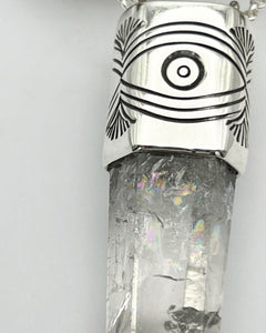 Polished Quartz Eye Talisman Necklace